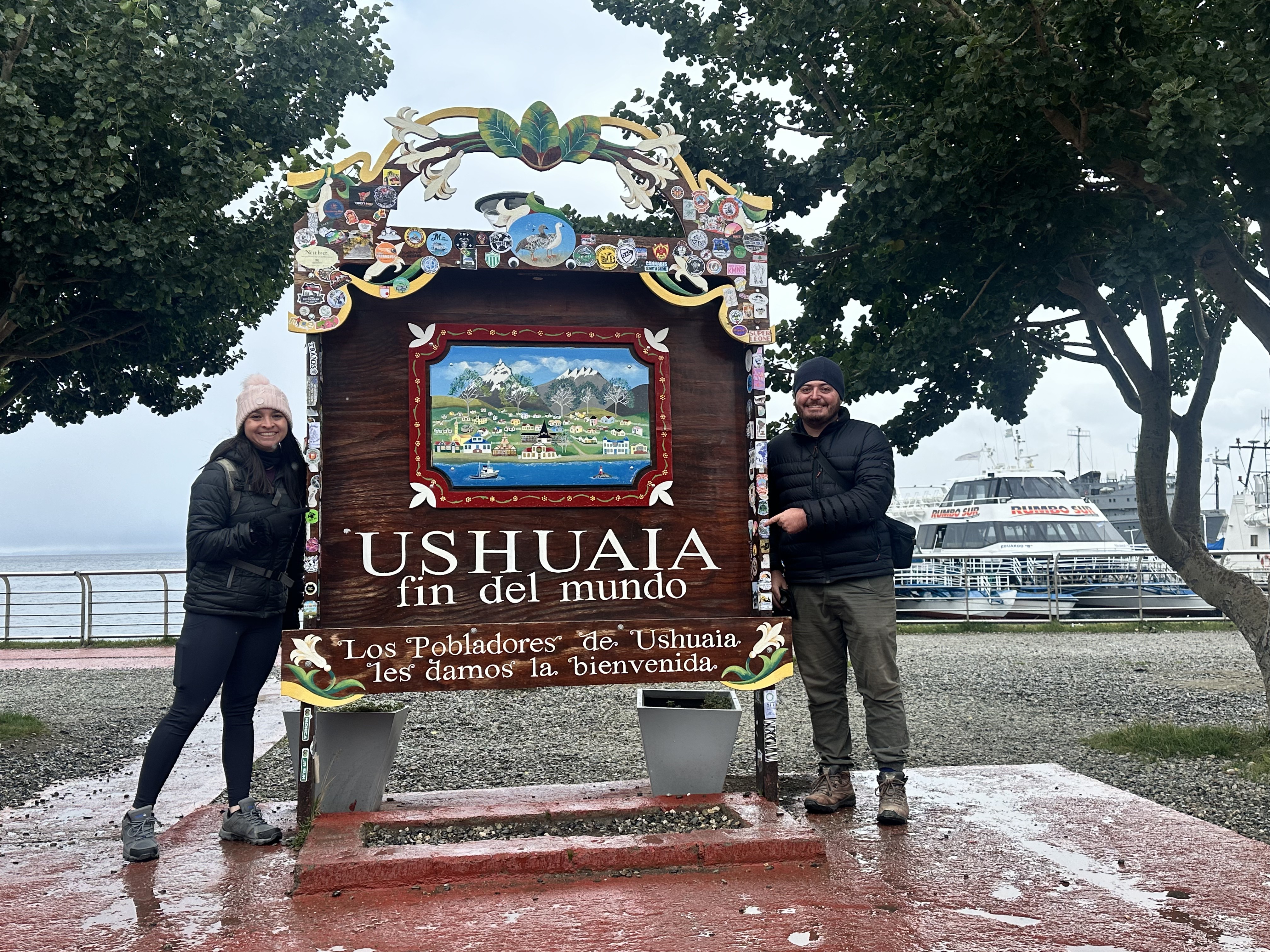Chegada em Ushuaia - Wellington e Aline